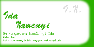 ida namenyi business card